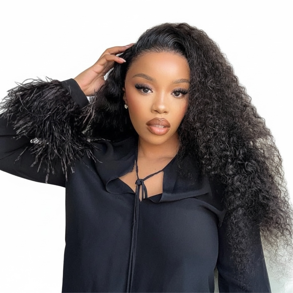 Glueless Water Wave 13x4 Frontal Lace Wig Full Volume 100% Human Hair