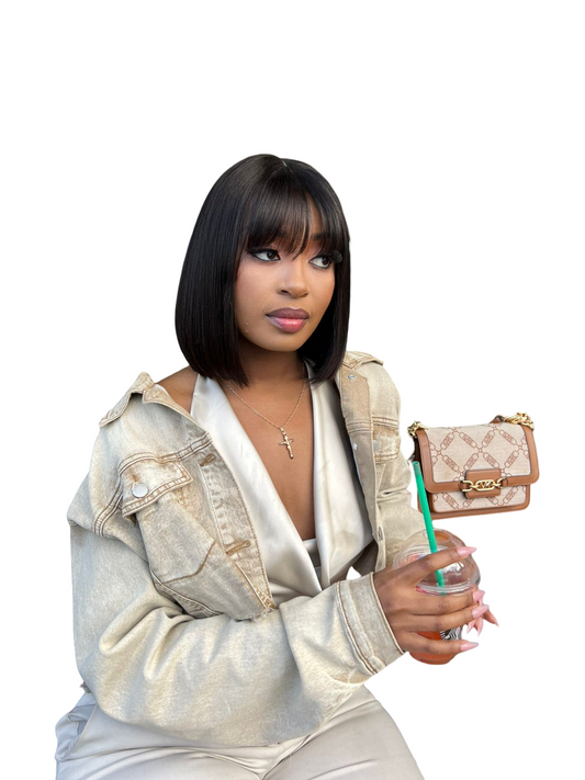 10" Vietnamese Wear & Go Wig with Bangs