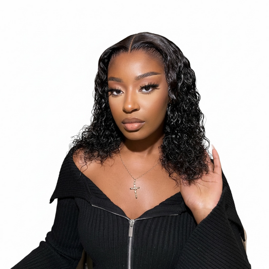 13x4 Single Drawn Frontal Wig 8-14 inch Water Wave