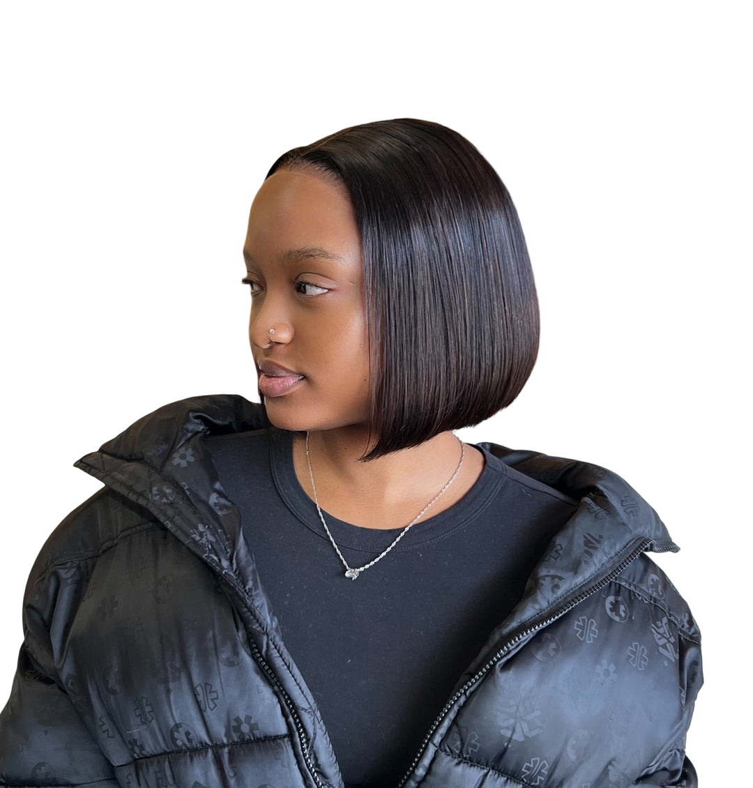 6" Pre-cut Glueless & Ready To Wear | 5x5 Sleek Bob Wig