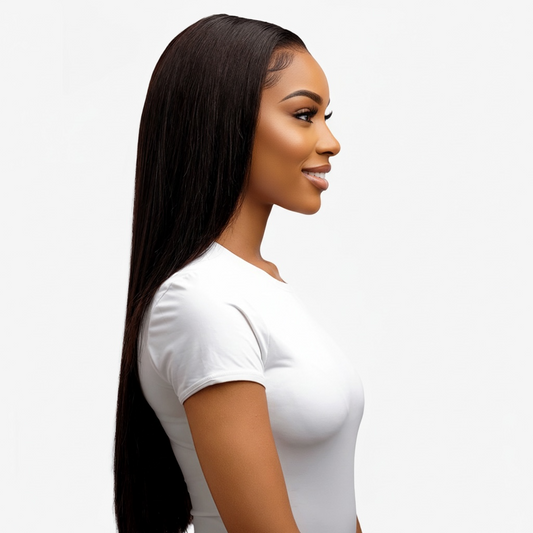 Ladina 22" Vietnamese Bone Straight Double Drawn Full Frontal HD Lace Wig