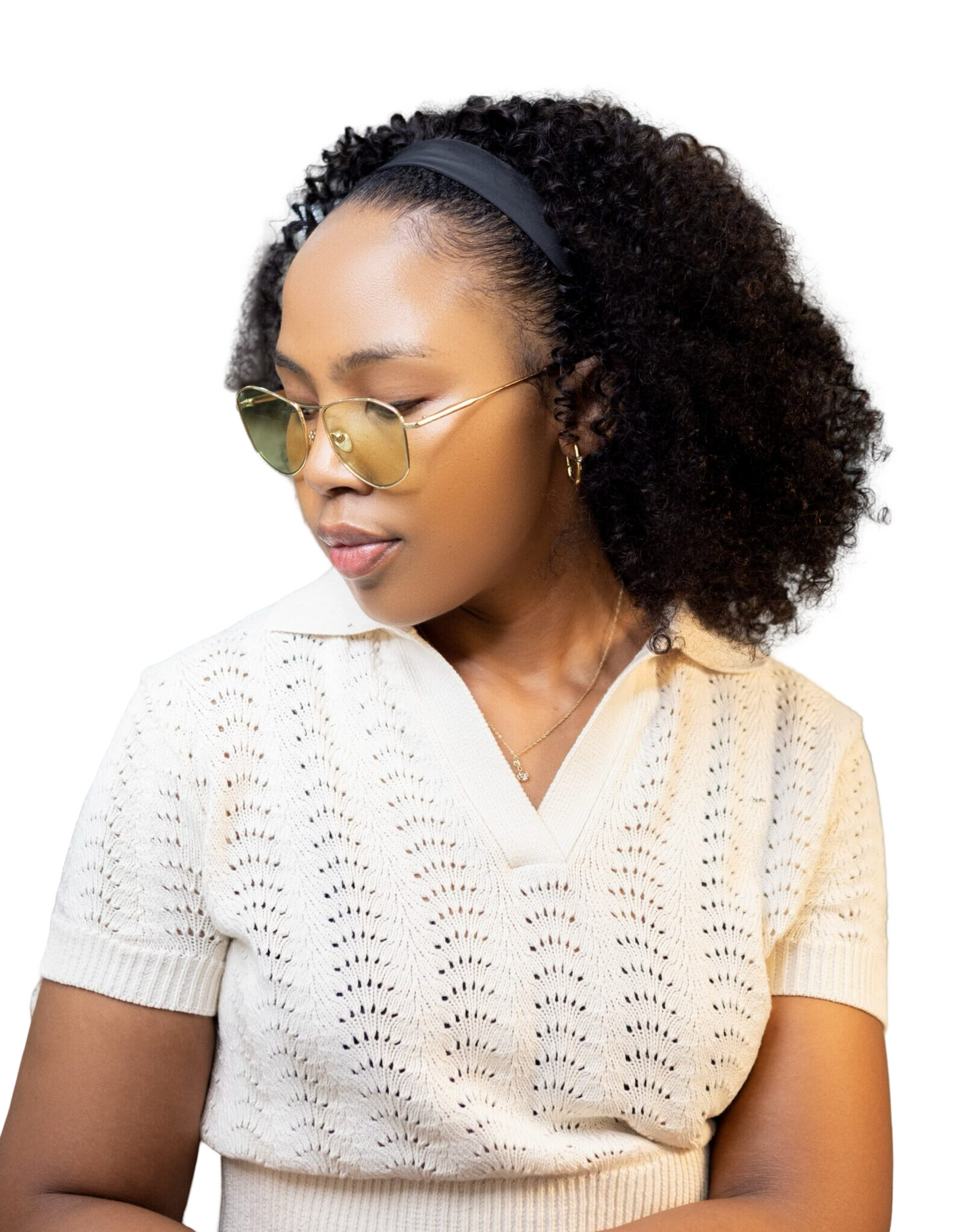 14″ Jerry Curl Headband Wig