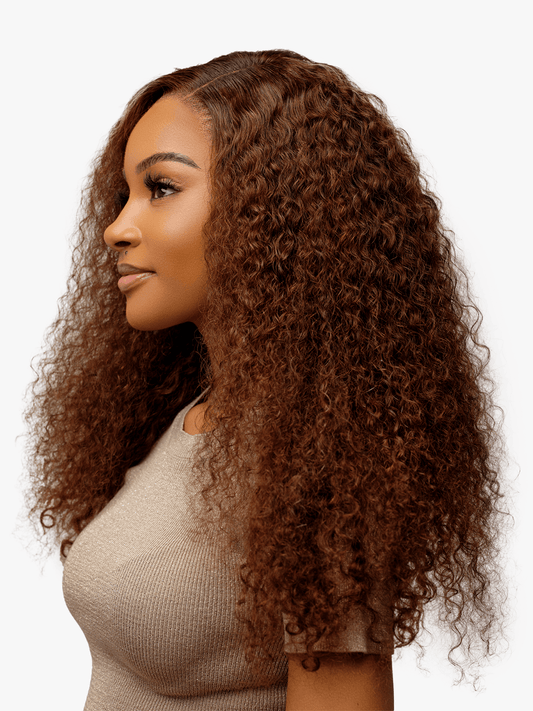 Ladina Hair 22" Water Wave Double Drawn 13x4 Brown Wig