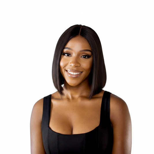 2x6 Pre Cut Double Drawn Vietnamese Lace Wig Straight 8 Inch