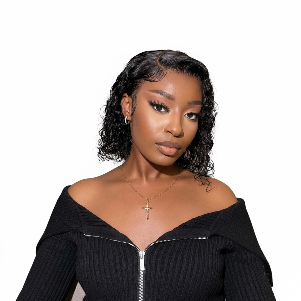 13x4 Single Drawn Frontal Wig 8-14 inch Water Wave